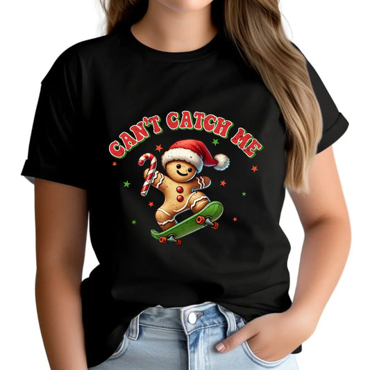 Koszulka damska świąteczna - Piernik na deskorolce Can't catch me BN45 - StoryCups.pl