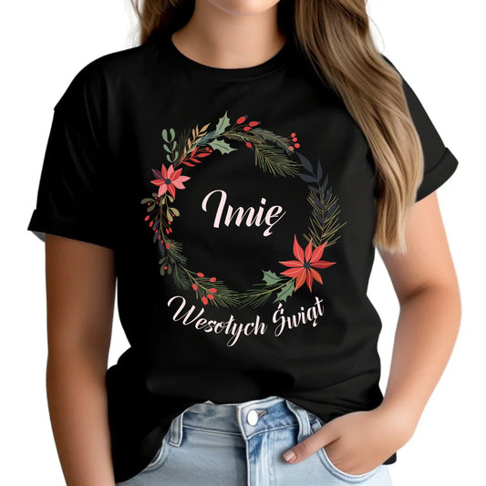 Koszulka damska świąteczna - Wesołych Świąt - personalizowana BN19 - StoryCups.pl