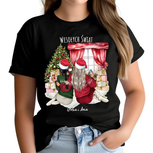 Koszulka damska świąteczna - prezent dla przyjaciółki - 2-4 przyjaciółek - personalizowana PR06 - StoryCups.pl