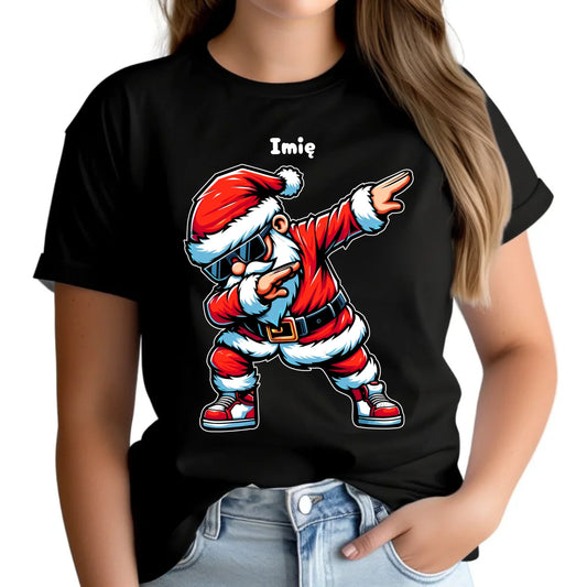 Koszulka damska świąteczna - Mikołaj - na Mikołajki - personalizowana BN136 - StoryCups.pl