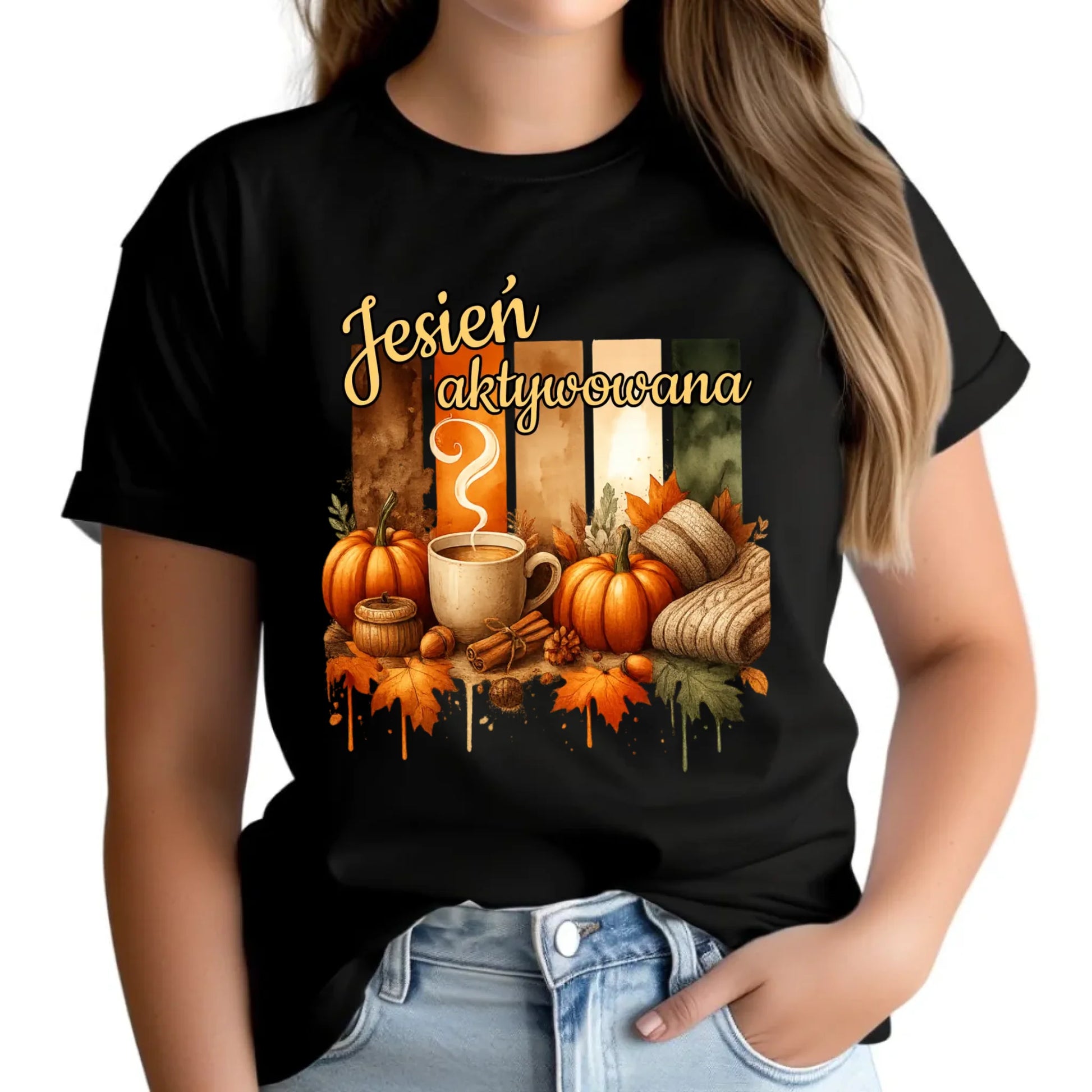 Koszulka damska jesienna - Jesień aktywowana JS26 - StoryCups.pl