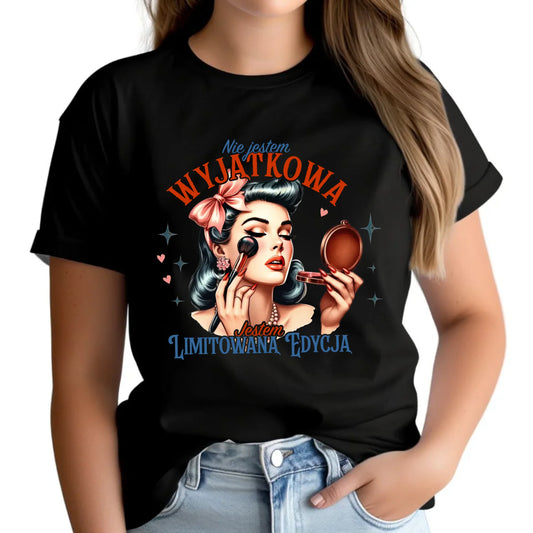 Koszulka damska – Nie jestem wyjątkowa, jestem limitowaną edycją - retro DZ10 - StoryCups.pl