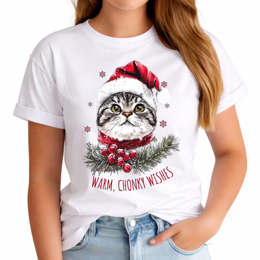 Koszulka damska świąteczna - Warm, Chonky Wishes BN36 - StoryCups.pl