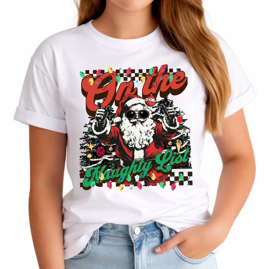 Koszulka damska świąteczna - On the Naughty List BN50 - StoryCups.pl