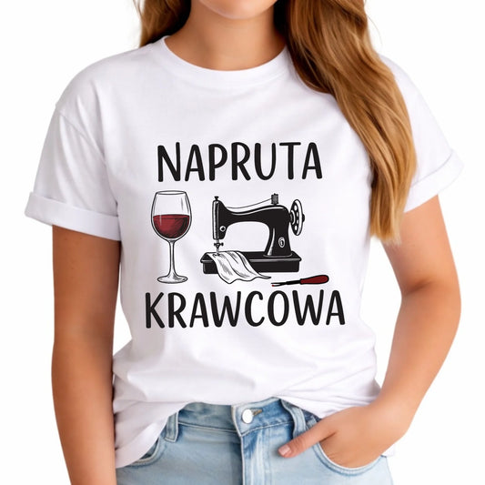 Koszulka damska szyciowa dla krawcowej - Napruta krawcowa HS25 - StoryCups.pl