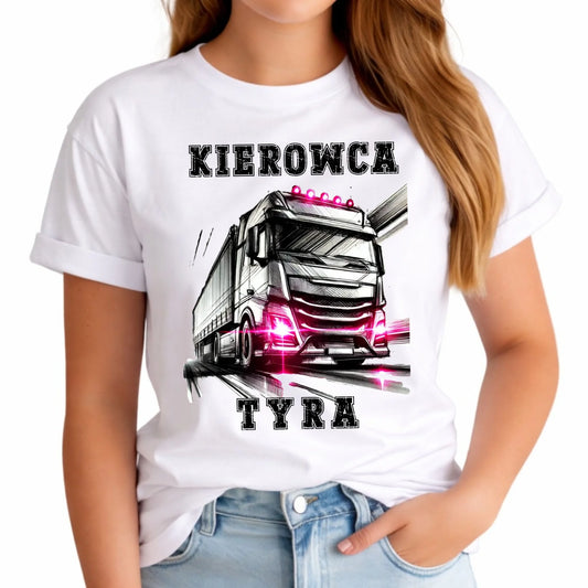 Koszulka damska dla kierowcy ciężarówki - Kierowca tyra ZKT15 - StoryCups.pl