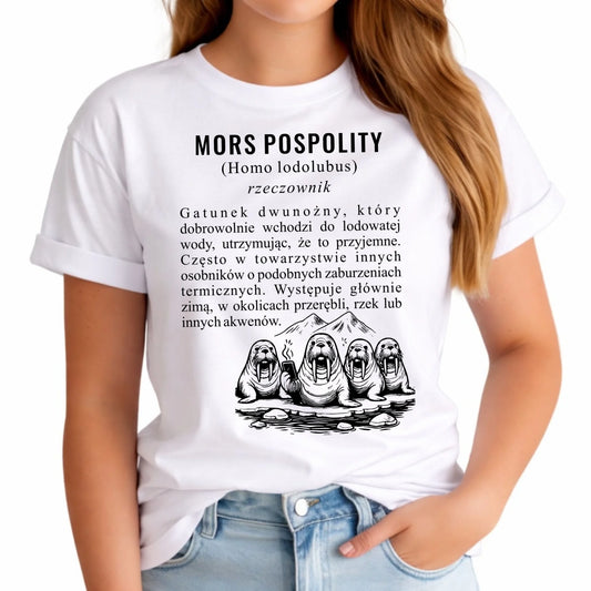 Koszulka damska - prezent dla morsa - Mors pospolity [Homo lodolubus] HM12 - StoryCups.pl