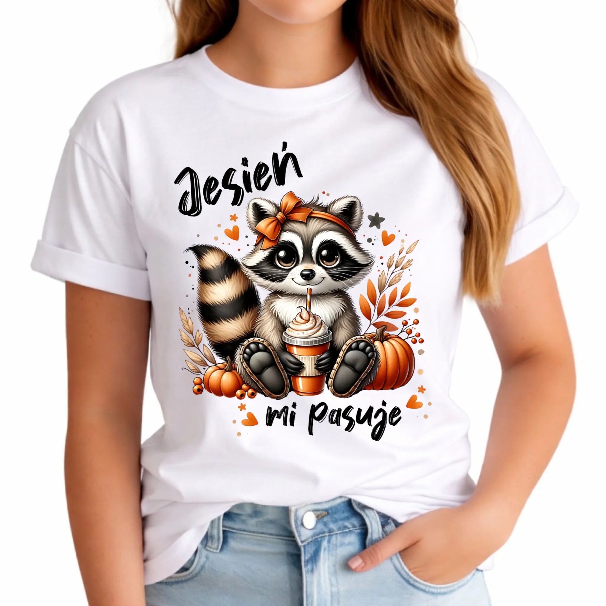 Koszulka damska jesienna - Jesień mi pasuje JS25 - StoryCups.pl