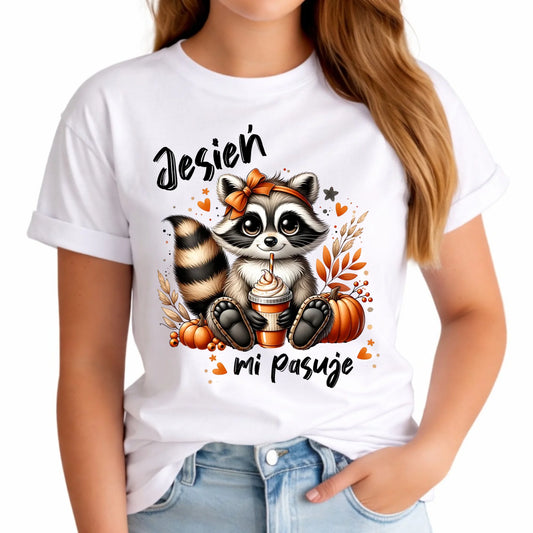 Koszulka damska jesienna - Jesień mi pasuje JS25 - StoryCups.pl