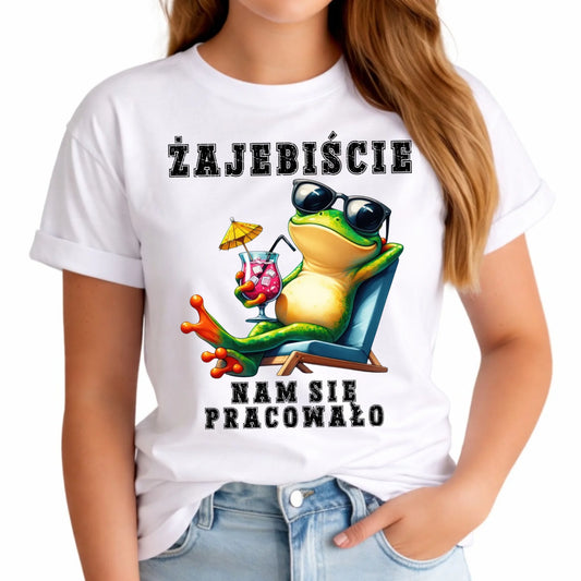 Koszulka damska na odejście z pracy - Żajebiście nam się pracowało OP09 - StoryCups.pl