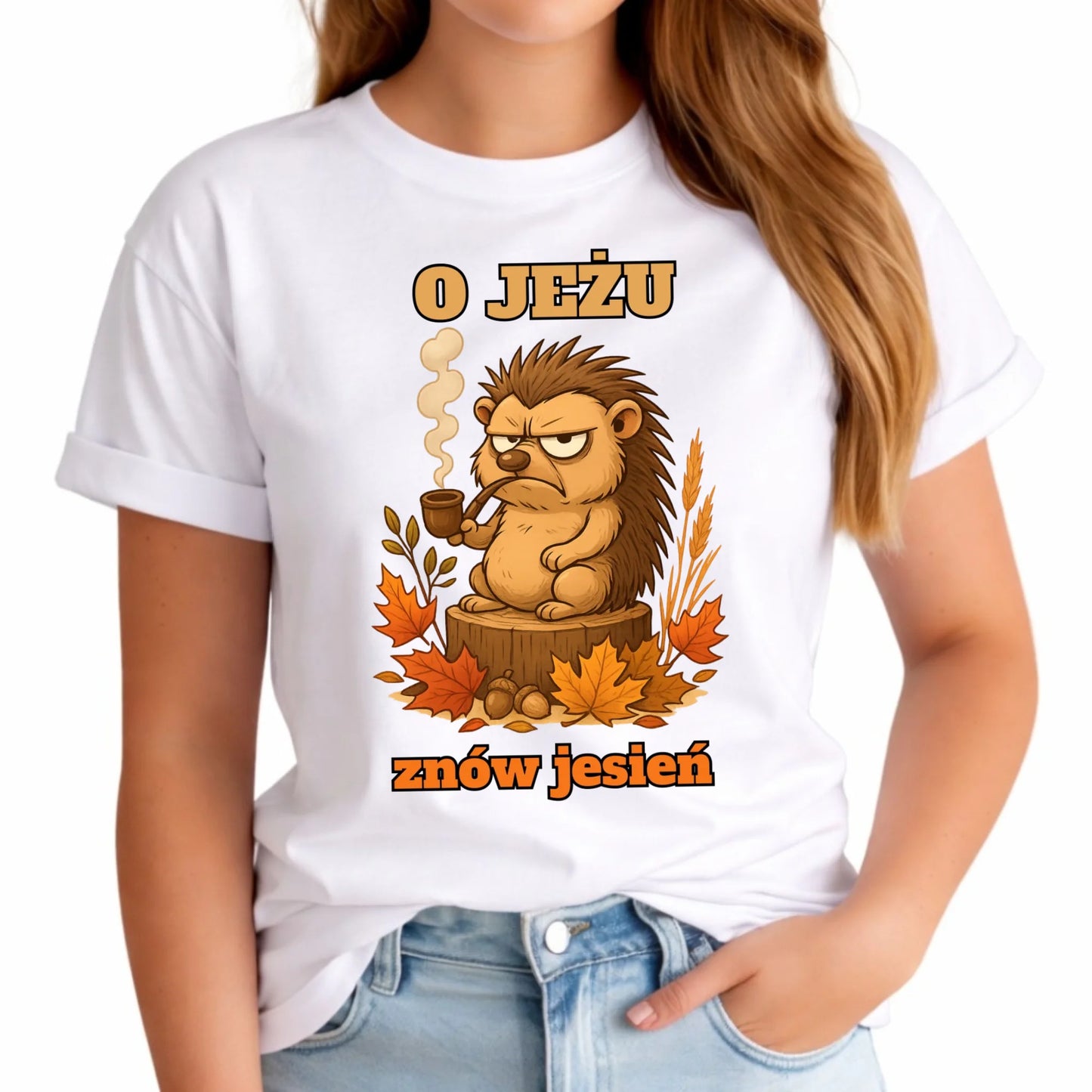 Koszulka damska jesienna - O jeżu znów jesień JS20 - StoryCups.pl