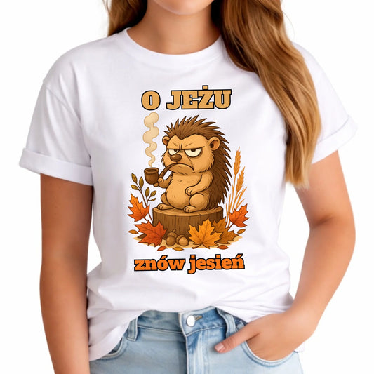 Koszulka damska jesienna - O jeżu znów jesień JS20 - StoryCups.pl