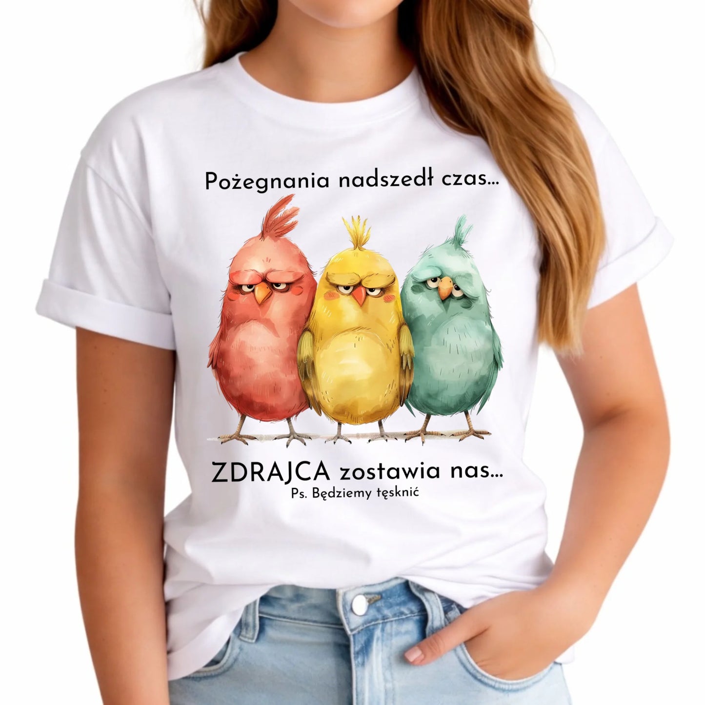 Koszulka damska na odejście z pracy - Pożegnania nadszedł czas OP05 - StoryCups.pl