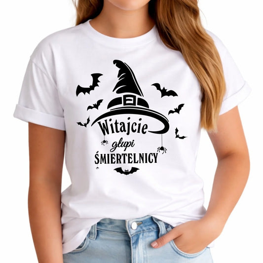 Koszulka damska na Halloween - Witajcie głupi śmiertelnicy HL23 - StoryCups.pl