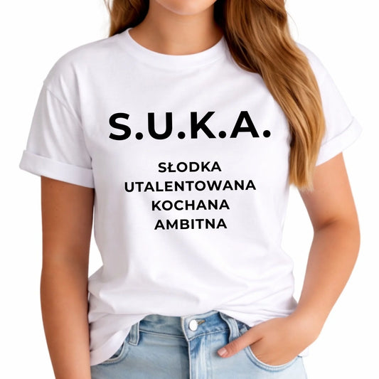 Koszulka damska - S.U.K.A. - śmieszny prezent dla niej - bez cenzury DZ16 - StoryCups.pl