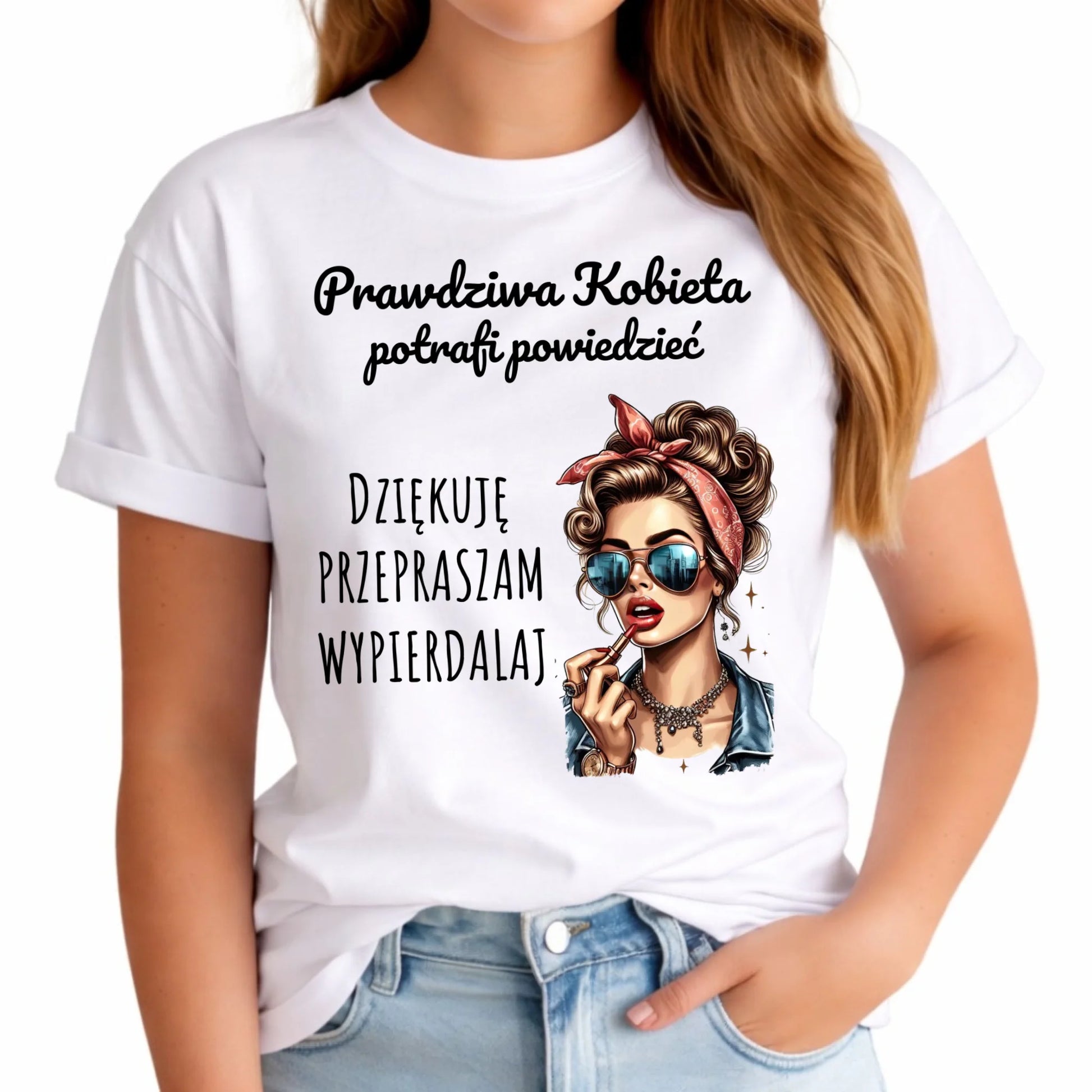 Koszulka damska - Prawdziwa kobieta - bez cenzury DZ15 - StoryCups.pl