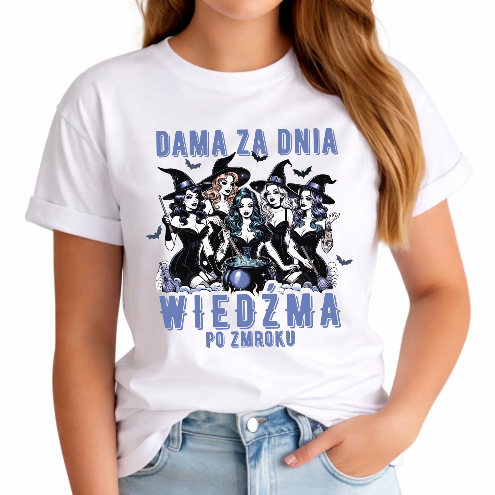 Koszulka damska - Dama za dnia wiedźma po zmroku HL16 - StoryCups.pl
