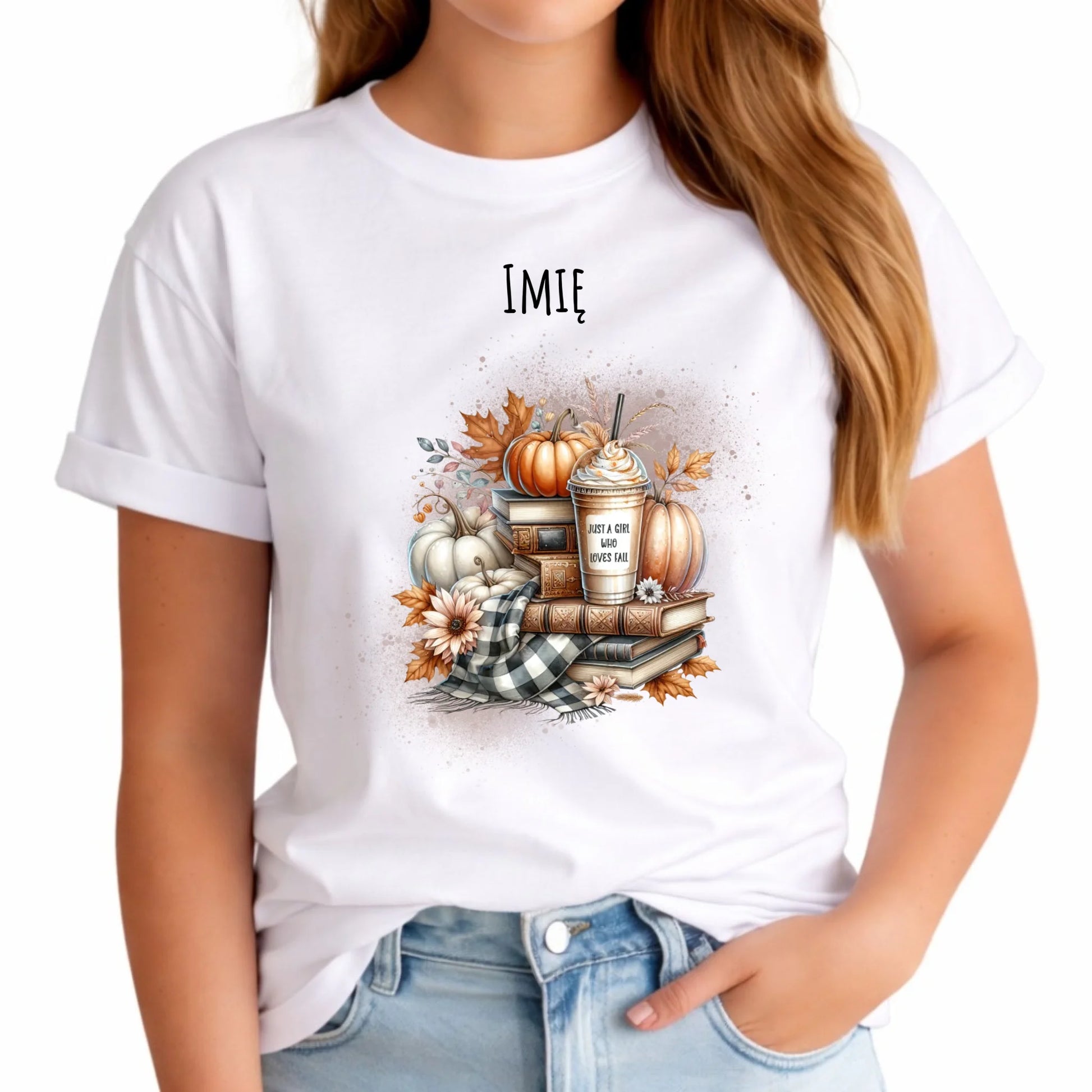 Koszulka damska jesienna - Książkara - personalizowana JS14 - StoryCups.pl