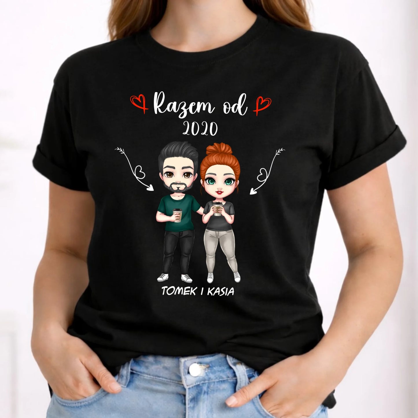 Koszulka damska - Para razem od - personalizowana W01 - StoryCups.pl