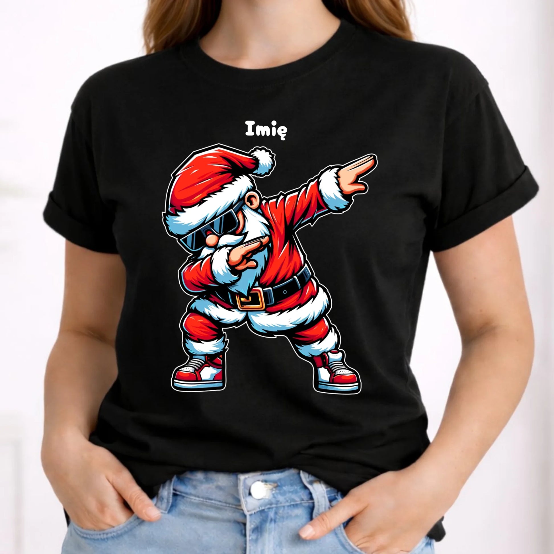 Koszulka damska świąteczna - Mikołaj - na Mikołajki - personalizowana BN136 - StoryCups.pl
