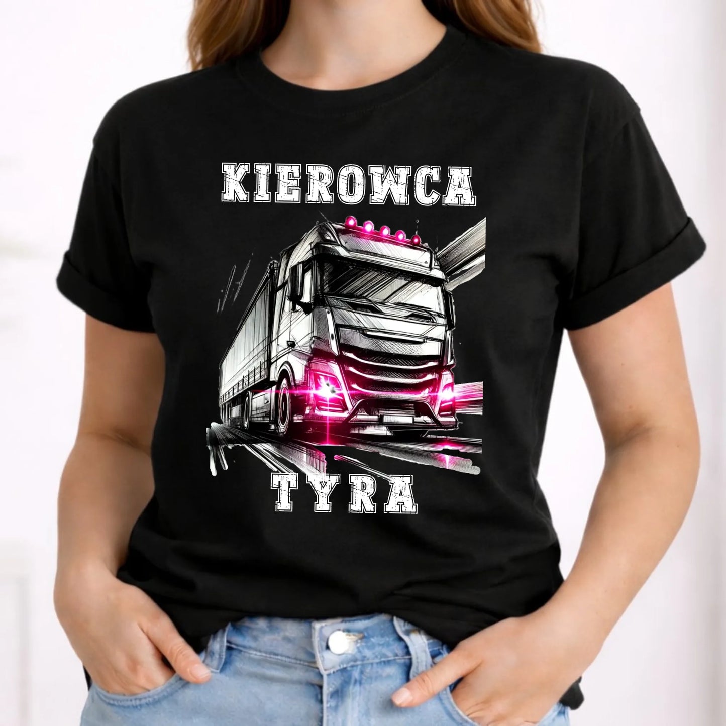 Koszulka damska dla kierowcy ciężarówki - Kierowca tyra ZKT15 - StoryCups.pl