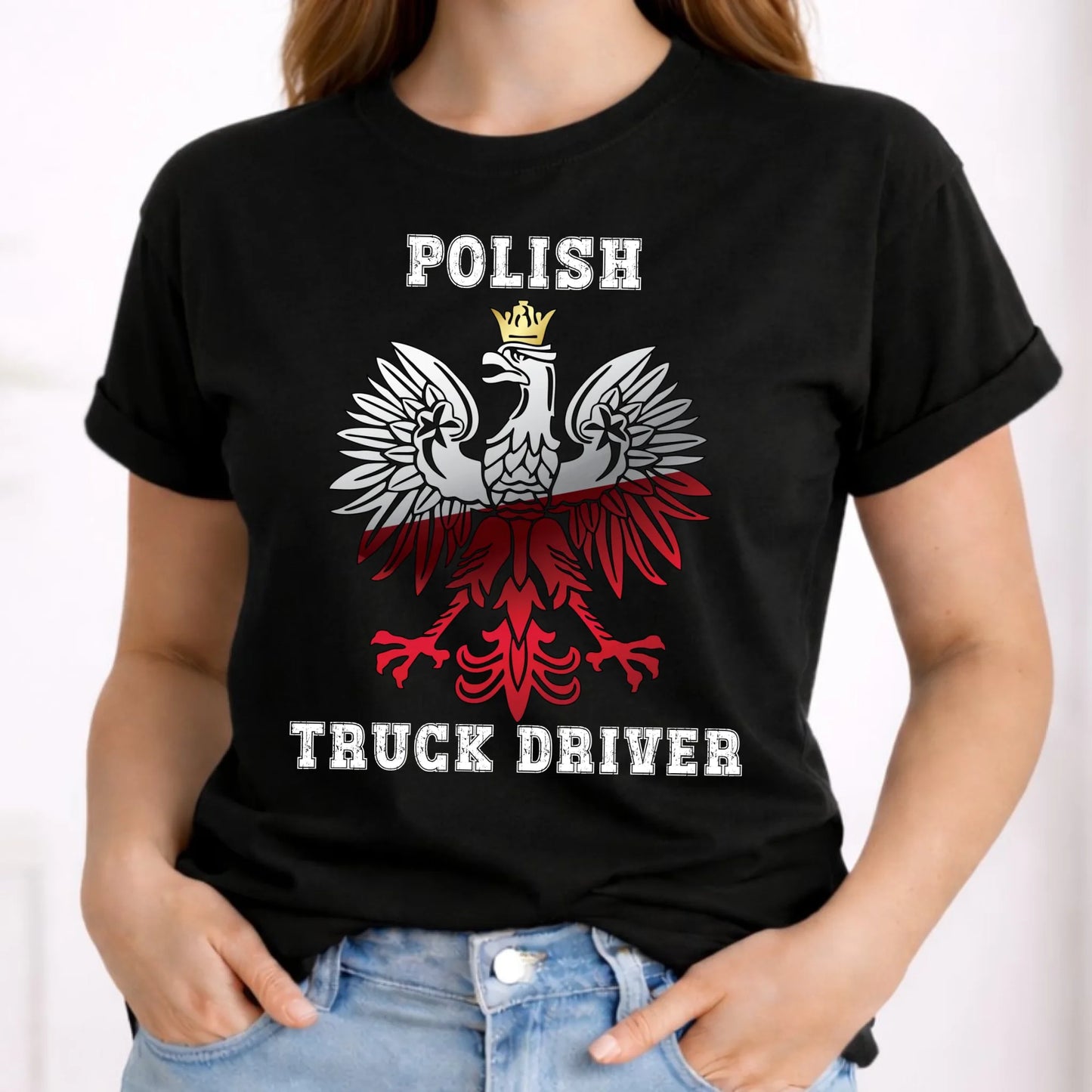 Koszulka damska dla kierowcy ciężarówki - Polish Truck Driver ZKT06 - StoryCups.pl
