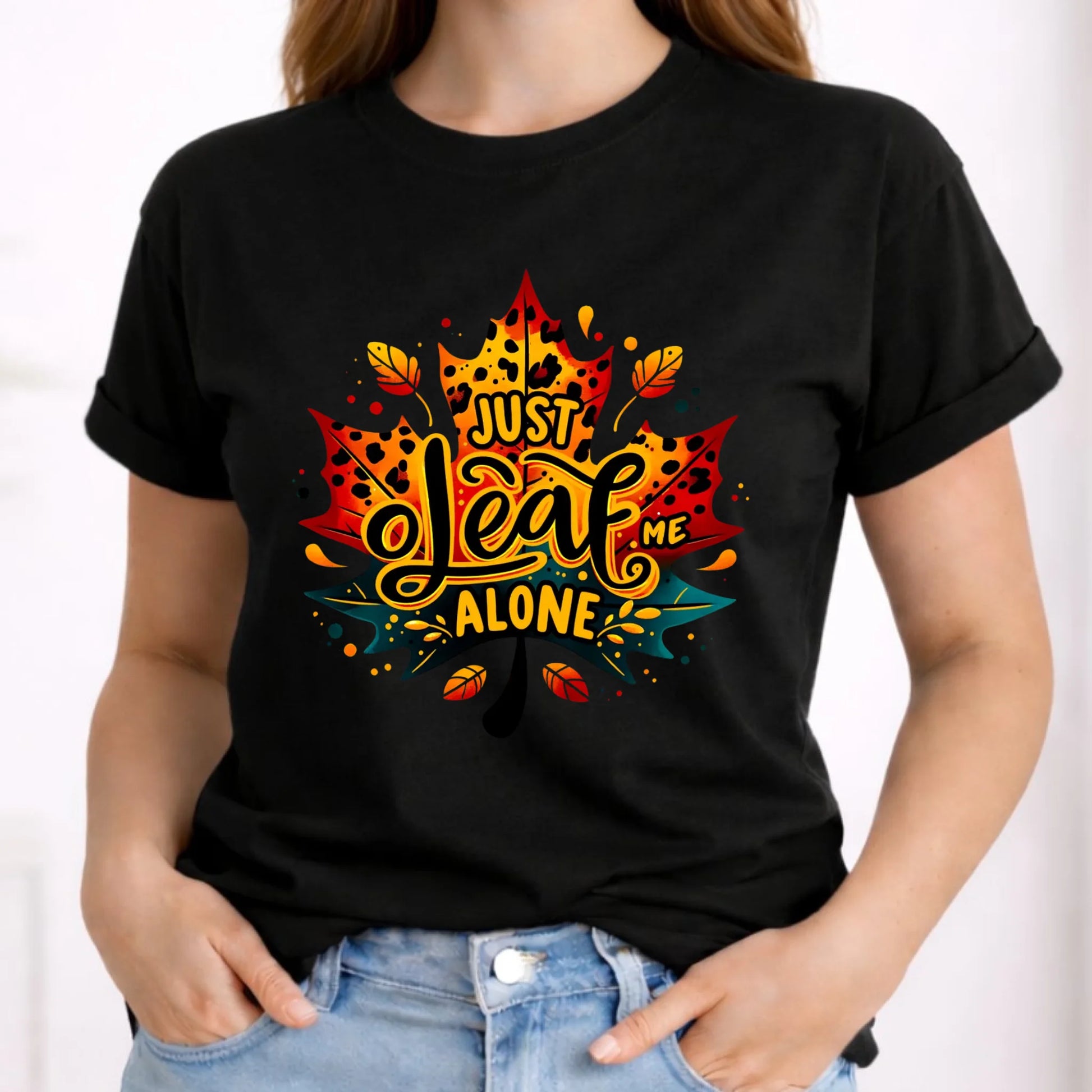 Koszulka damska jesienna - Just leaf me alone JS22 - StoryCups.pl