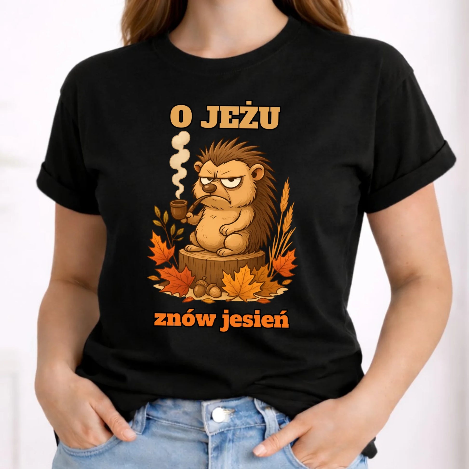 Koszulka damska jesienna - O jeżu znów jesień JS20 - StoryCups.pl