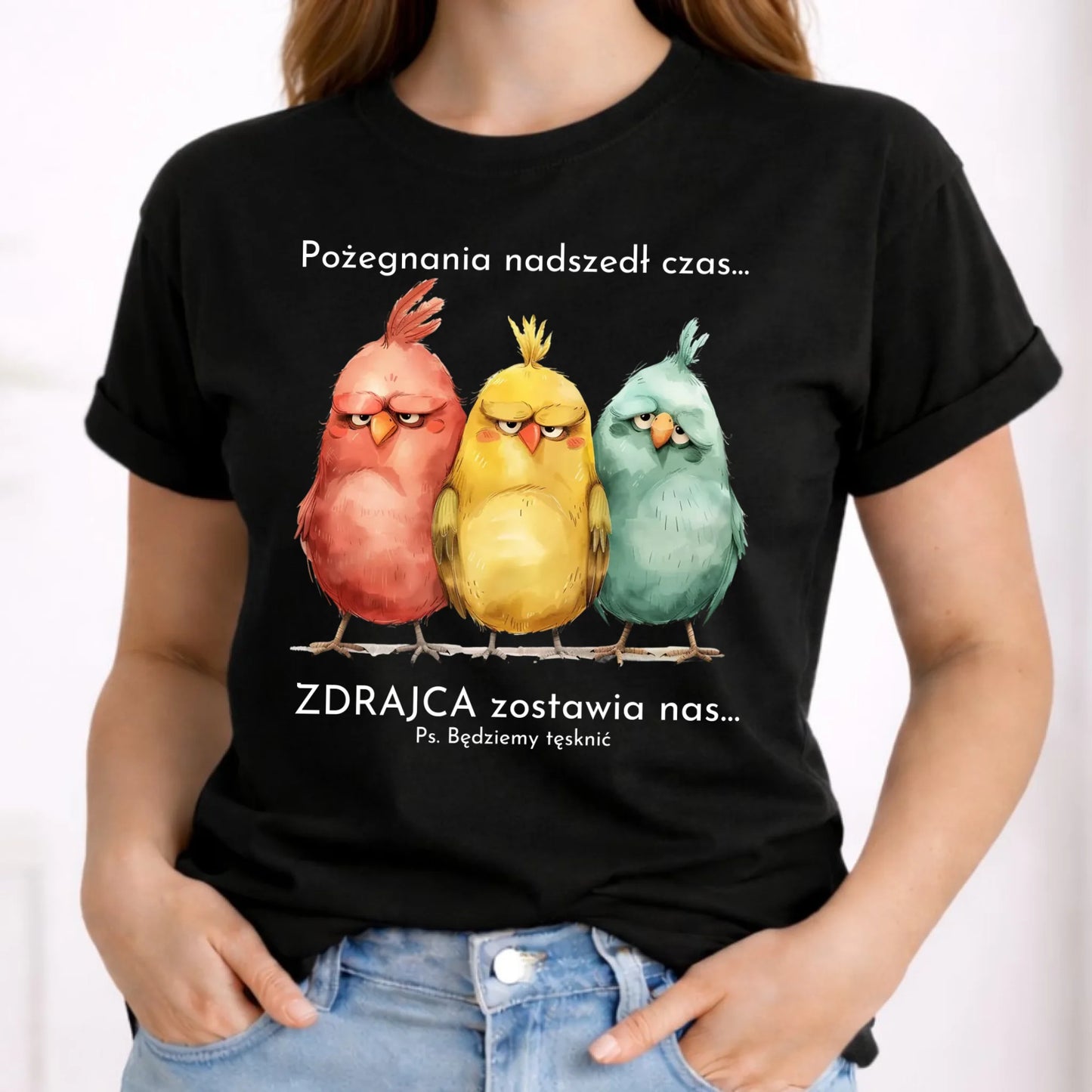 Koszulka damska na odejście z pracy - Pożegnania nadszedł czas OP05 - StoryCups.pl