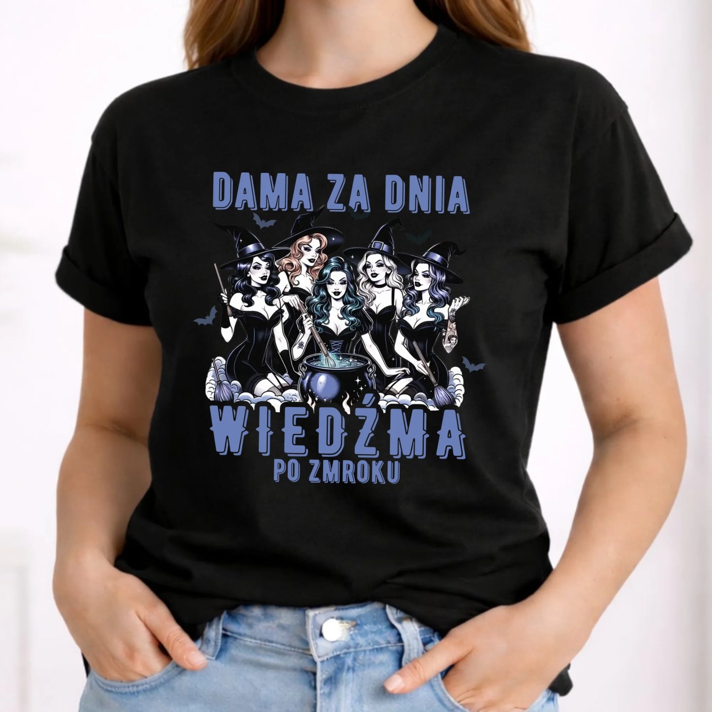 Koszulka damska - Dama za dnia wiedźma po zmroku HL16 - StoryCups.pl