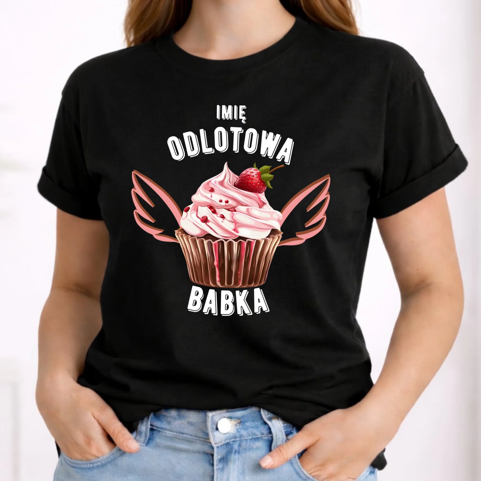 Koszulka damska - Odlotowa babka - personalizowana DZ06 - StoryCups.pl