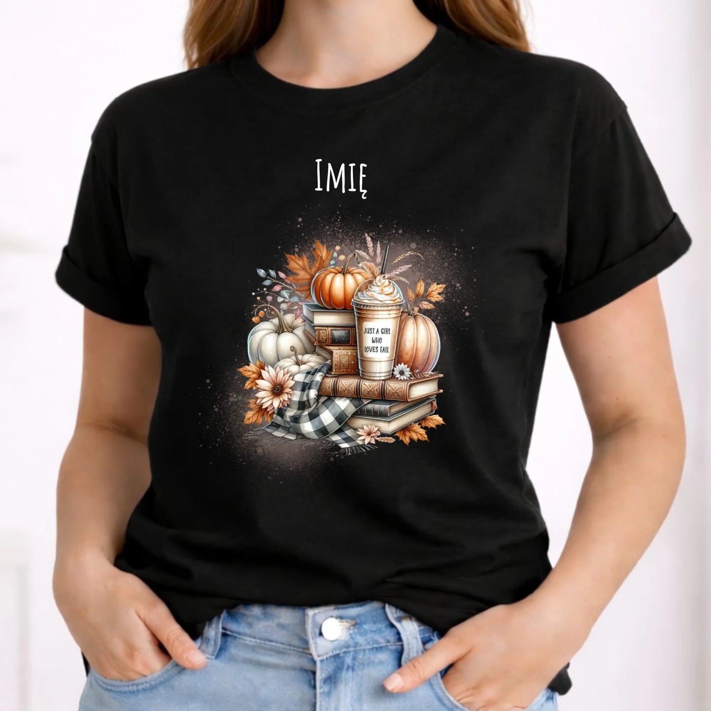 Koszulka damska jesienna - Książkara - personalizowana JS14 - StoryCups.pl