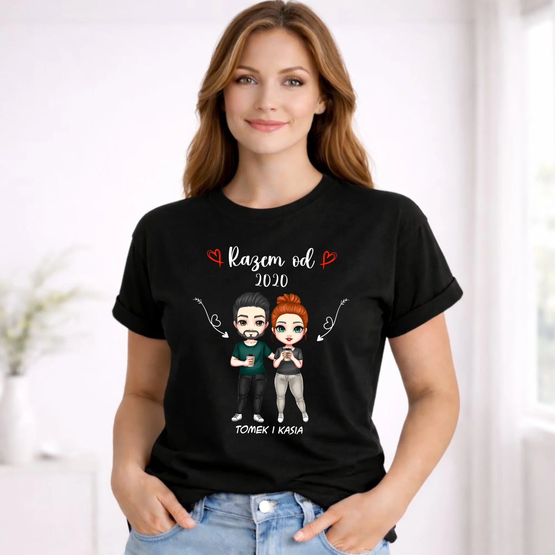 Koszulka damska - Para razem od - personalizowana W01 - StoryCups.pl