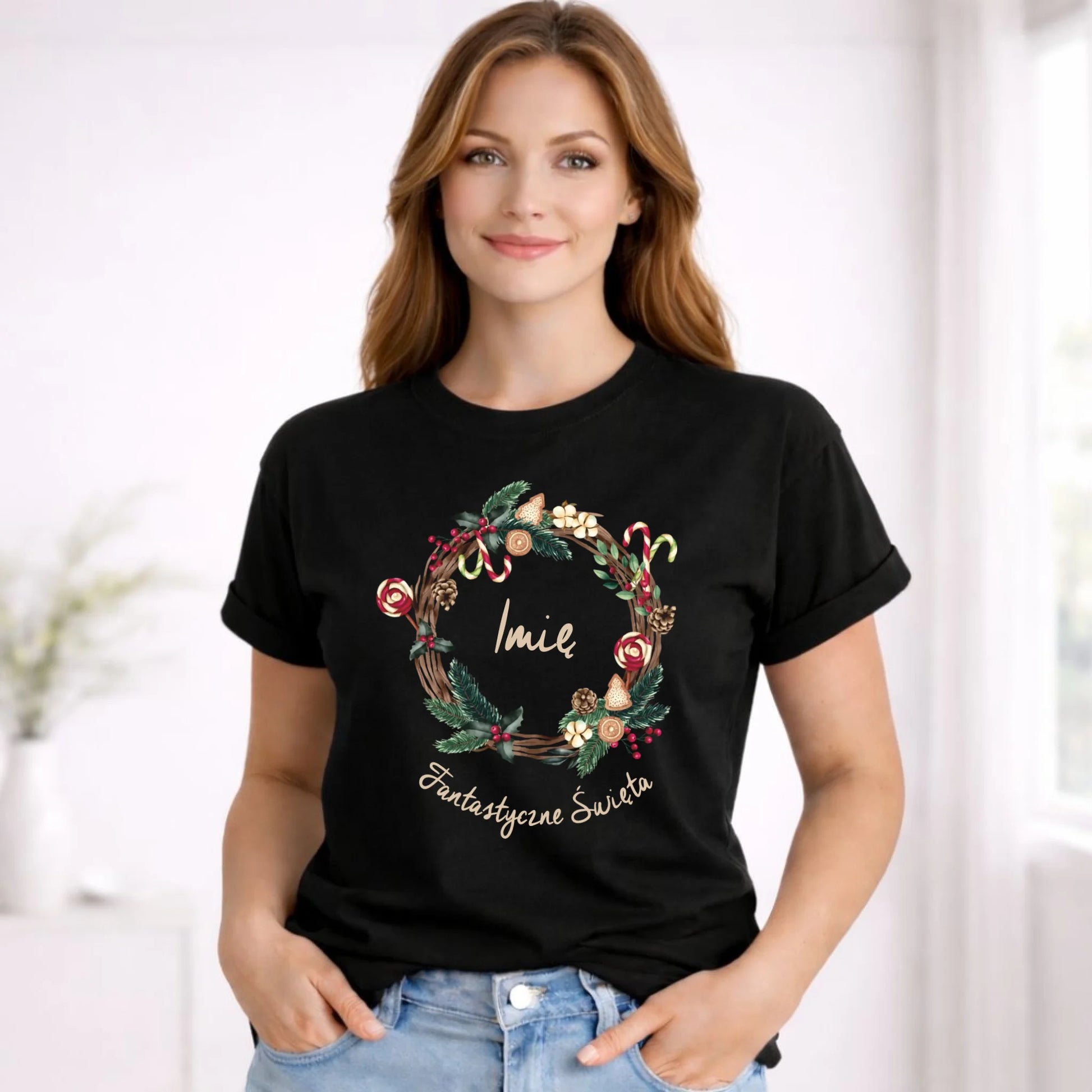 Koszulka damska świąteczna - Fantastyczne Święta - personalizowana BN14 - StoryCups.pl