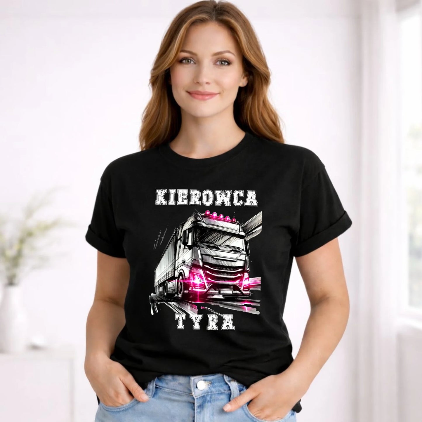 Koszulka damska dla kierowcy ciężarówki - Kierowca tyra ZKT15 - StoryCups.pl