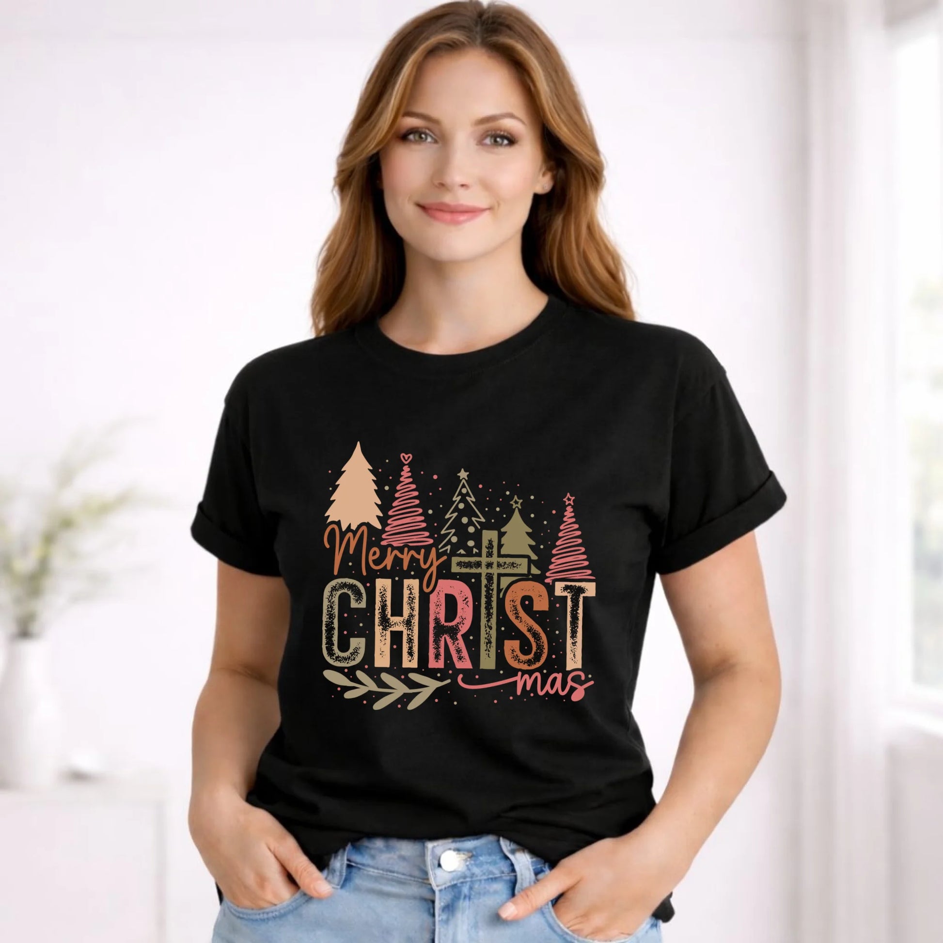 Koszulka damska świąteczna - Merry Christmas BN01 - StoryCups.pl