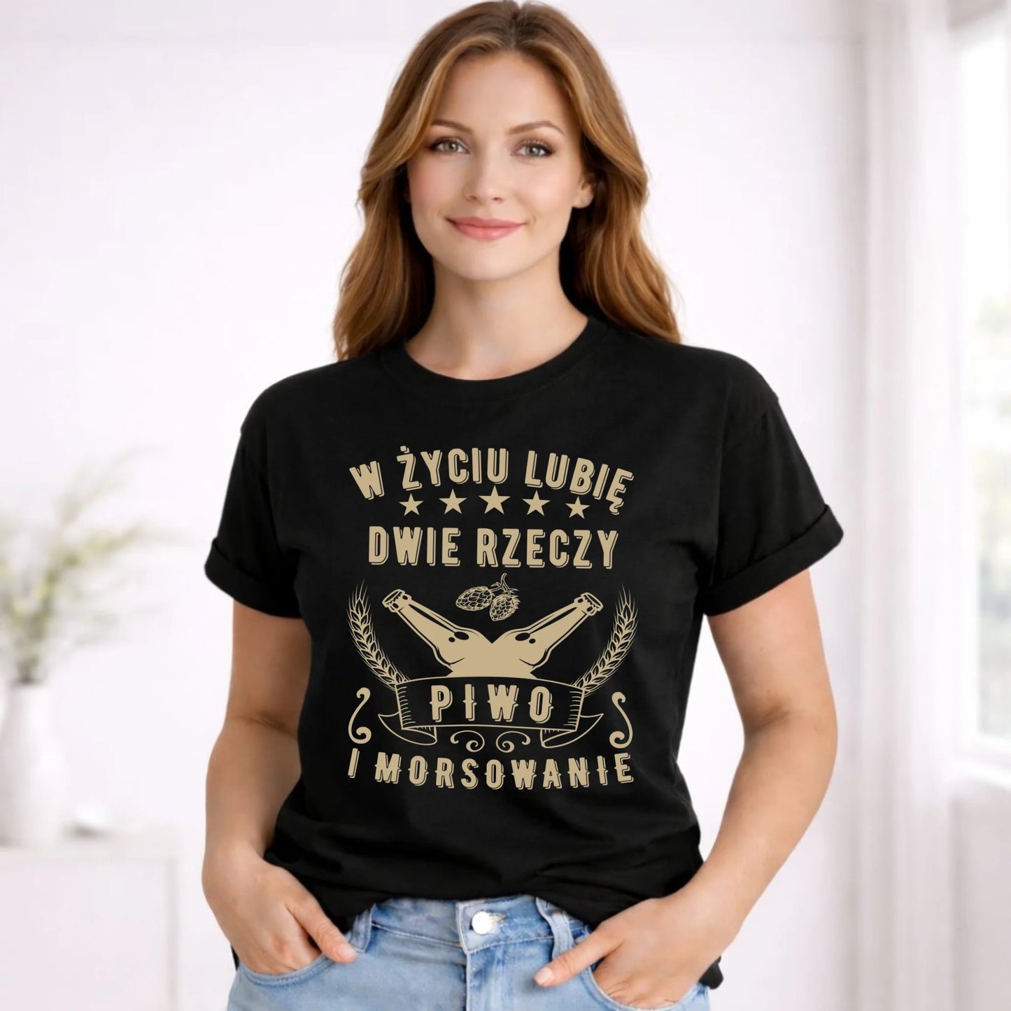 Koszulka damska - prezent dla morsa - Piwo i morsowanie - Mors HM09 - StoryCups.pl