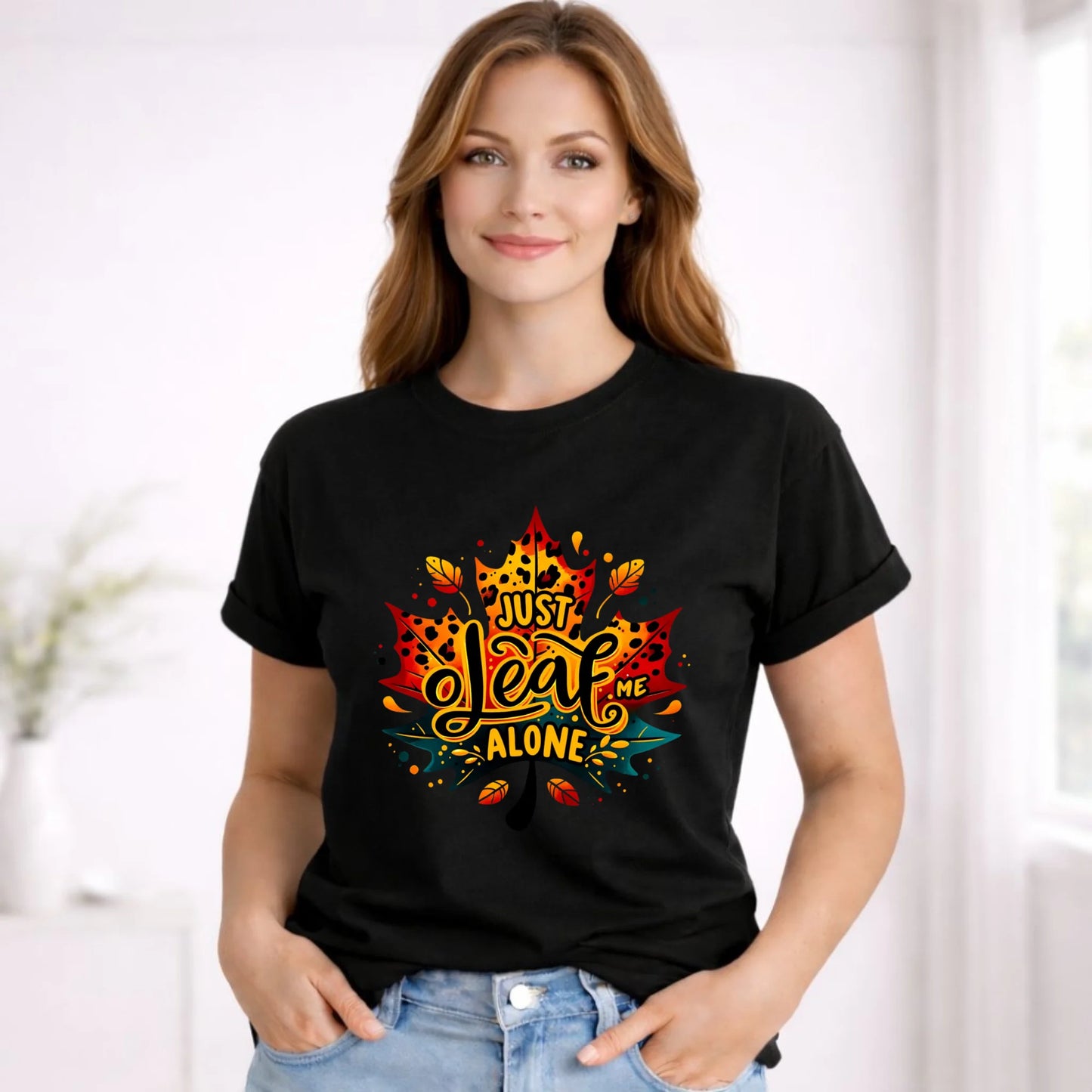 Koszulka damska jesienna - Just leaf me alone JS22 - StoryCups.pl