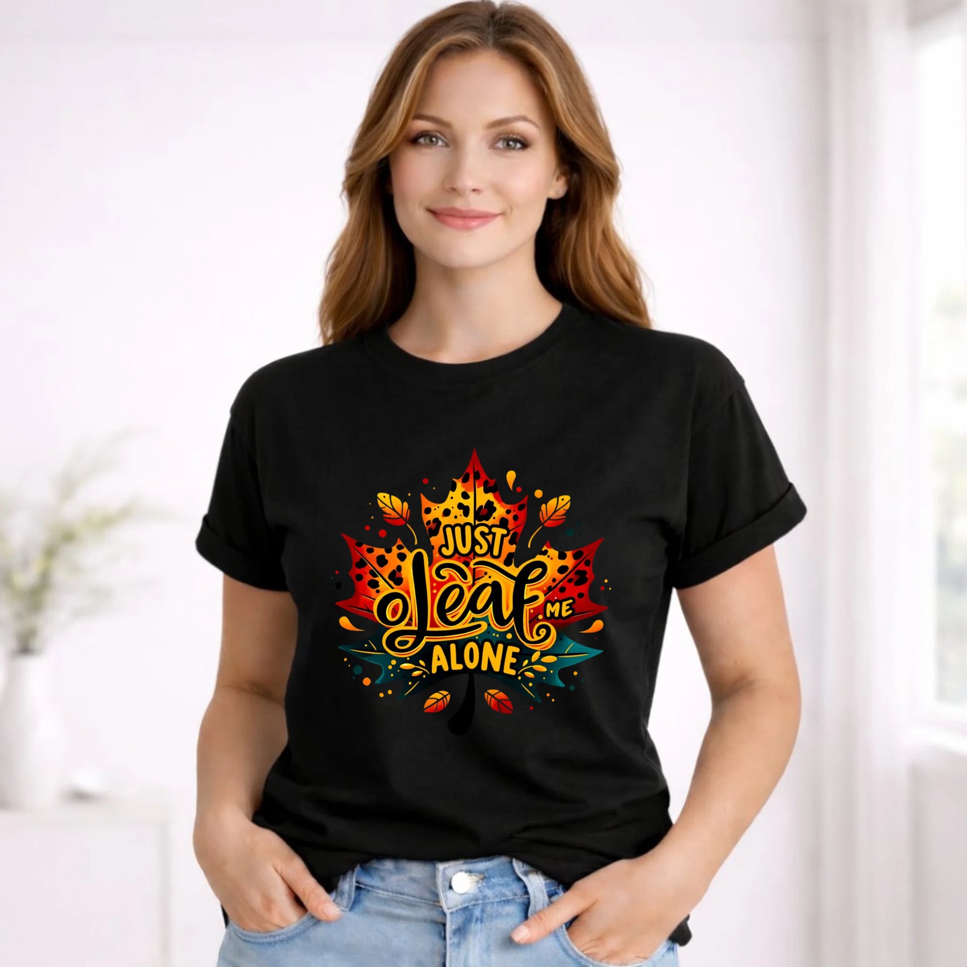 Koszulka damska jesienna - Just leaf me alone JS22 - StoryCups.pl