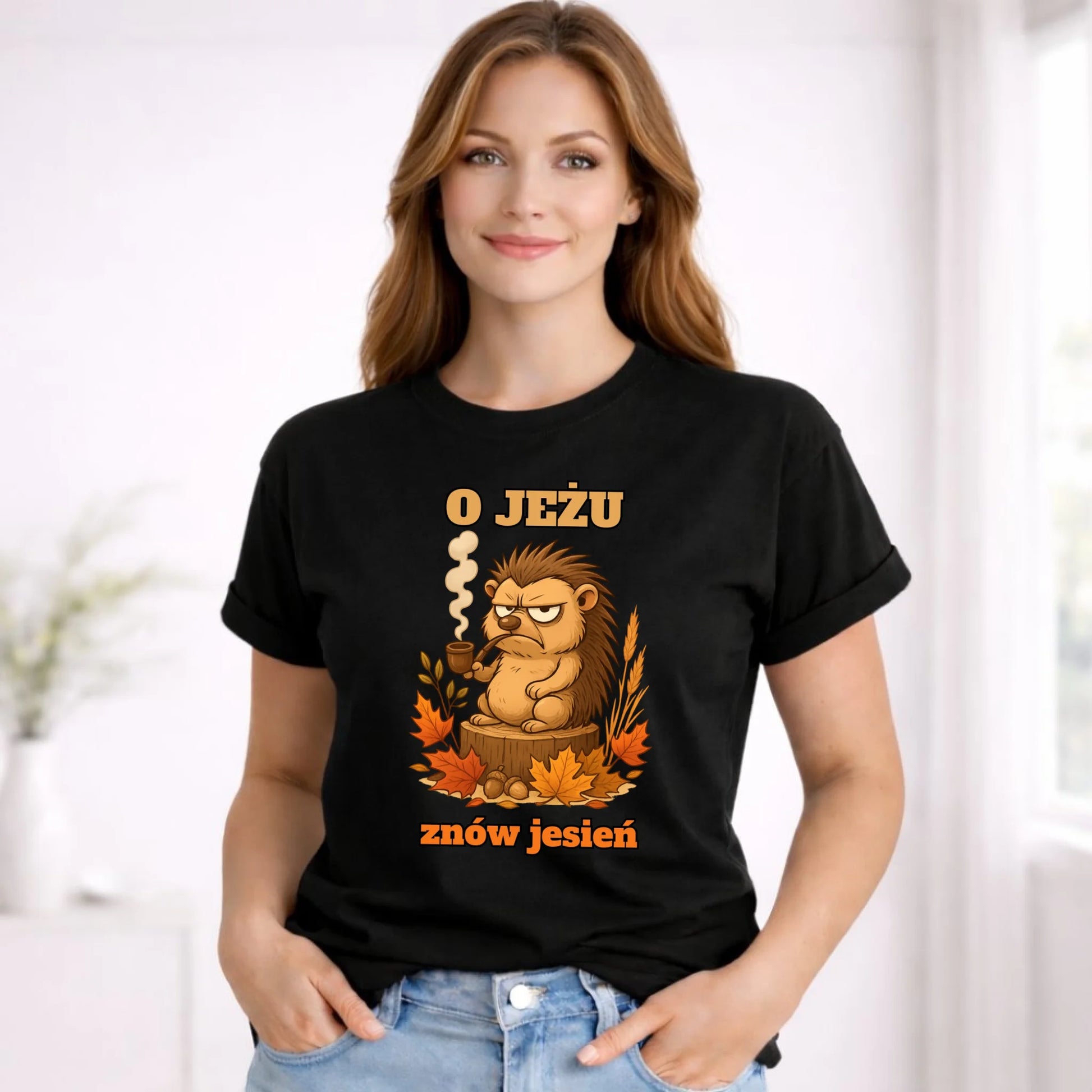 Koszulka damska jesienna - O jeżu znów jesień JS20 - StoryCups.pl