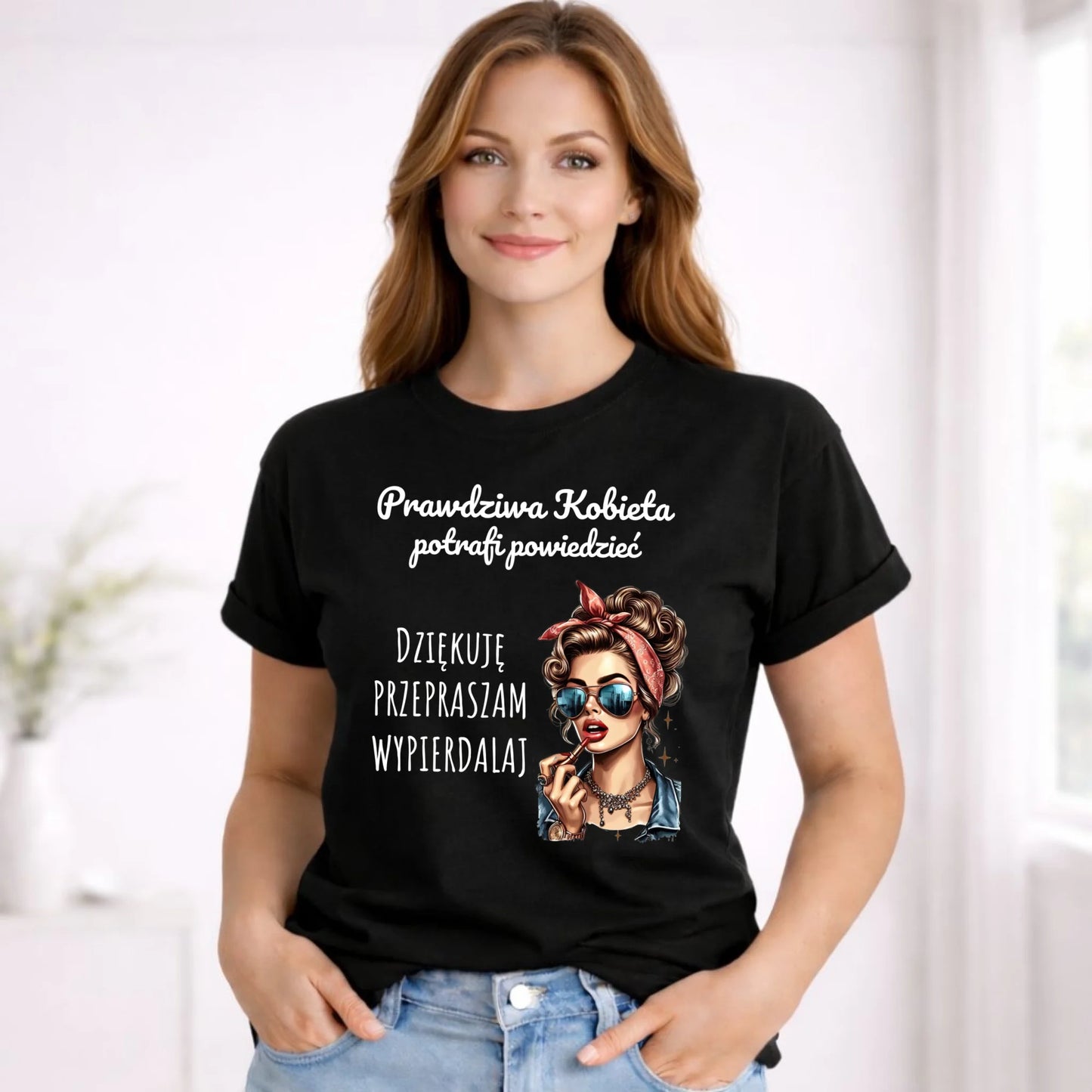 Koszulka damska - Prawdziwa kobieta - bez cenzury DZ15 - StoryCups.pl