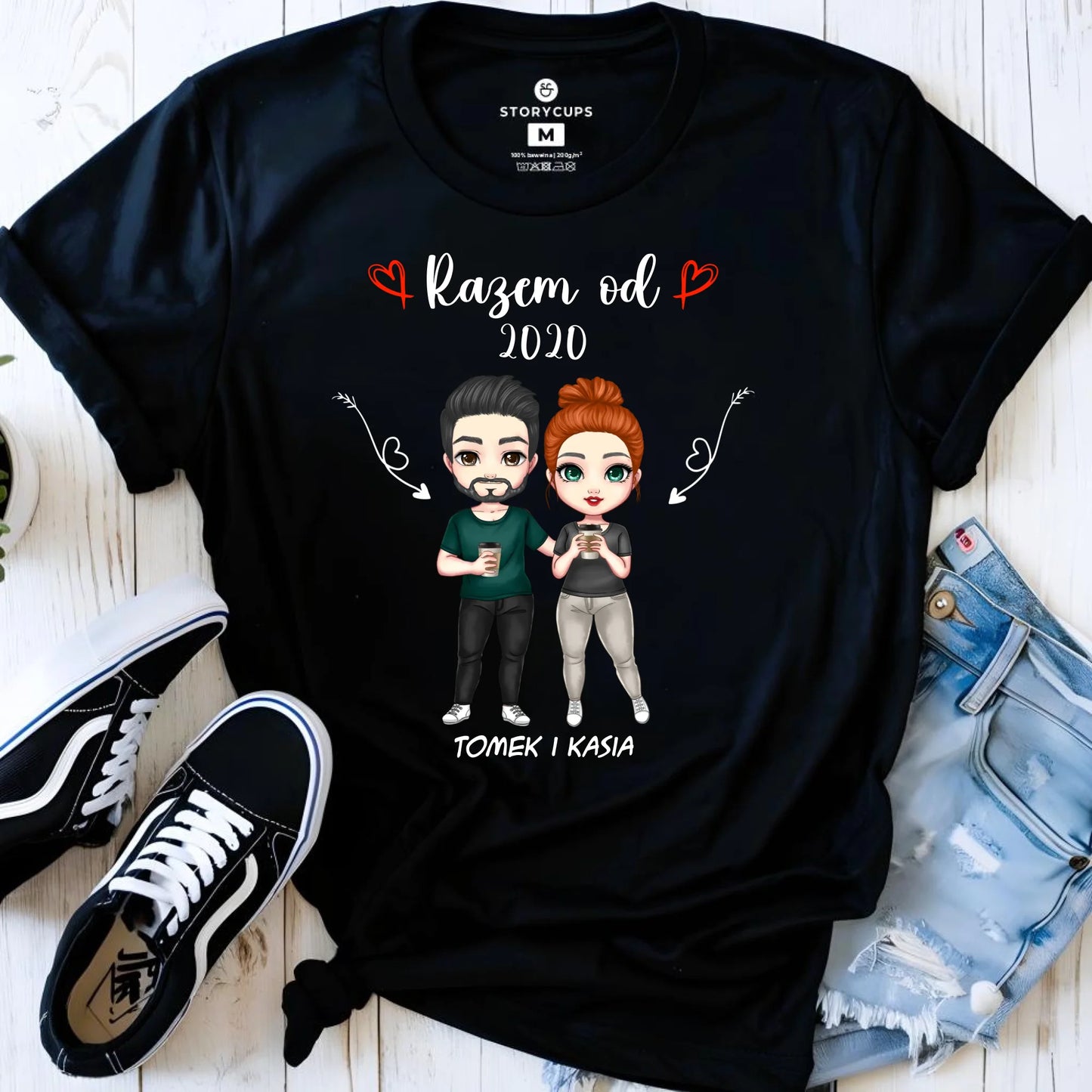 Koszulka damska - Para razem od - personalizowana W01 - StoryCups.pl