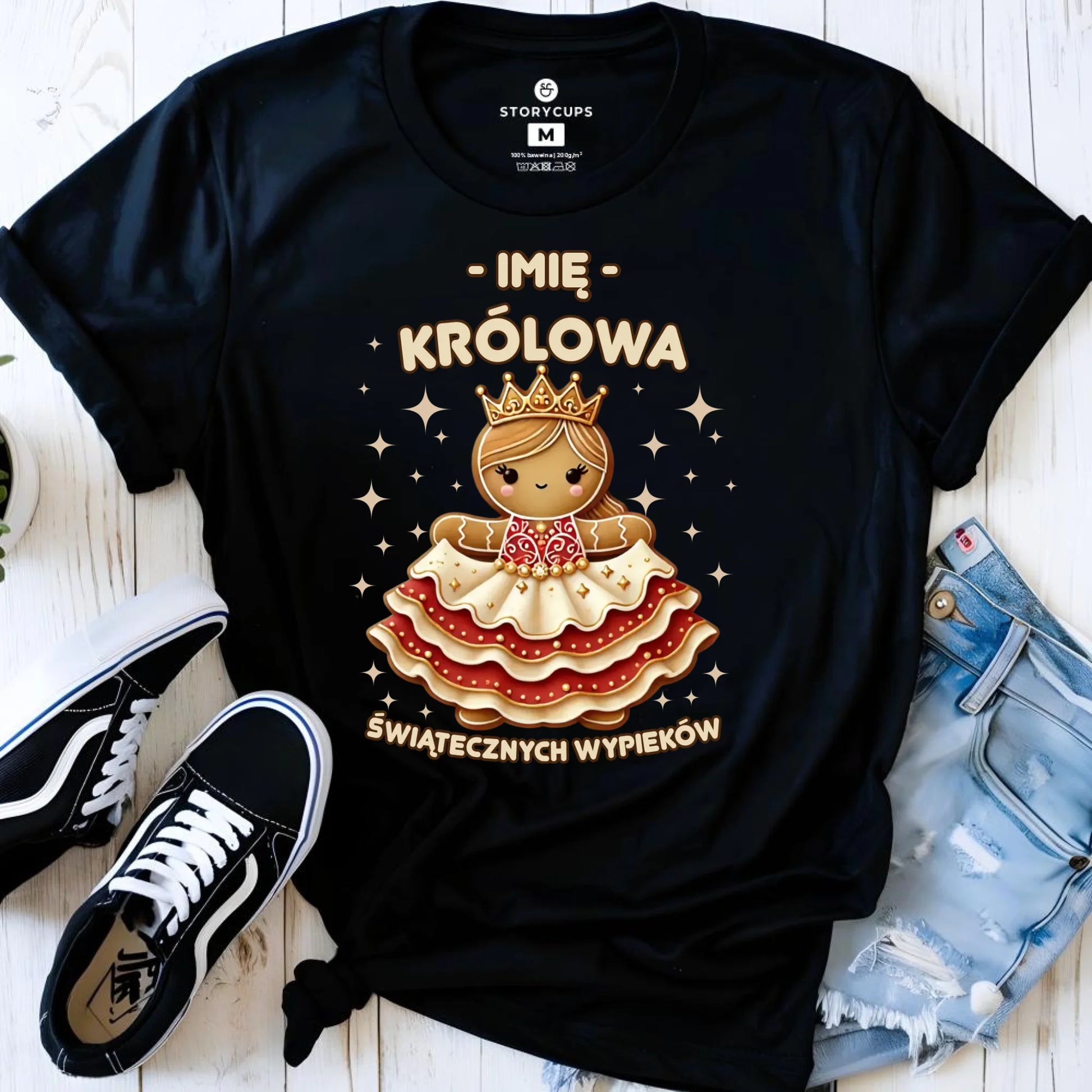 Koszulka damska świąteczna - Królowa świątecznych wypieków - personalizowana BN28 - StoryCups.pl