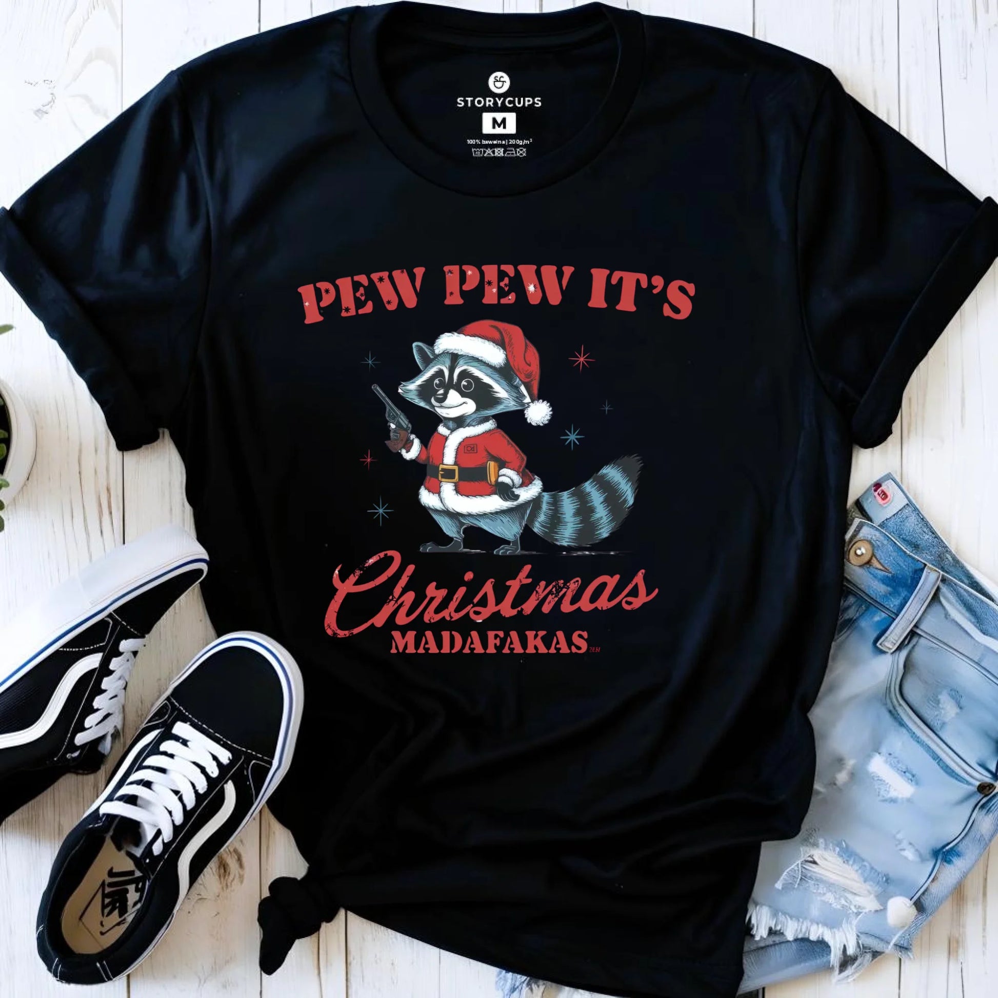 Koszulka damska świąteczna - Pew pew it's Christmas BN60 - StoryCups.pl