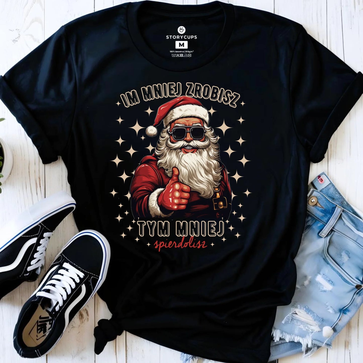 Koszulka damska świąteczna - Im mniej zrobisz tym mniej spie*****sz - bez cenzury BN146 - StoryCups.pl