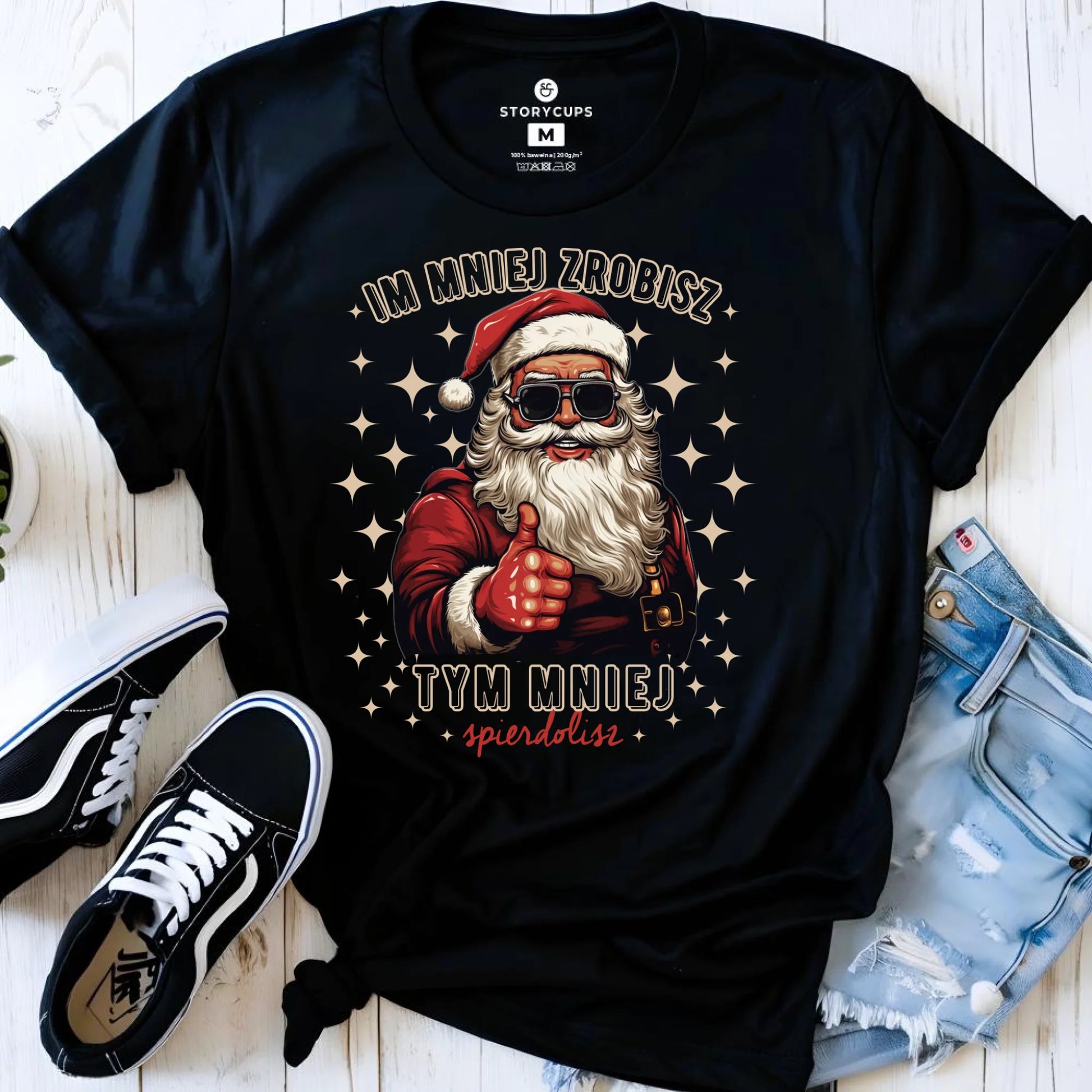 Koszulka damska świąteczna - Im mniej zrobisz tym mniej spie*****sz - bez cenzury BN146 - StoryCups.pl