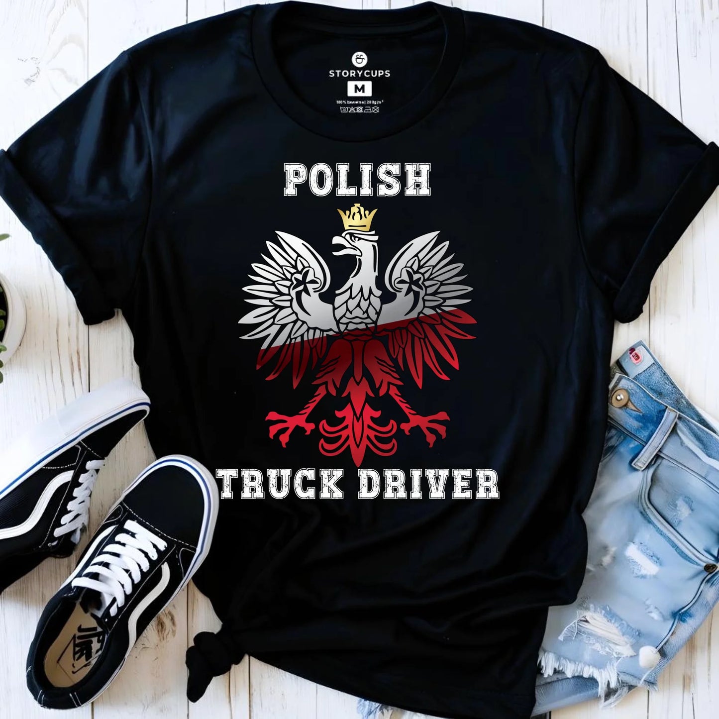 Koszulka damska dla kierowcy ciężarówki - Polish Truck Driver ZKT06 - StoryCups.pl