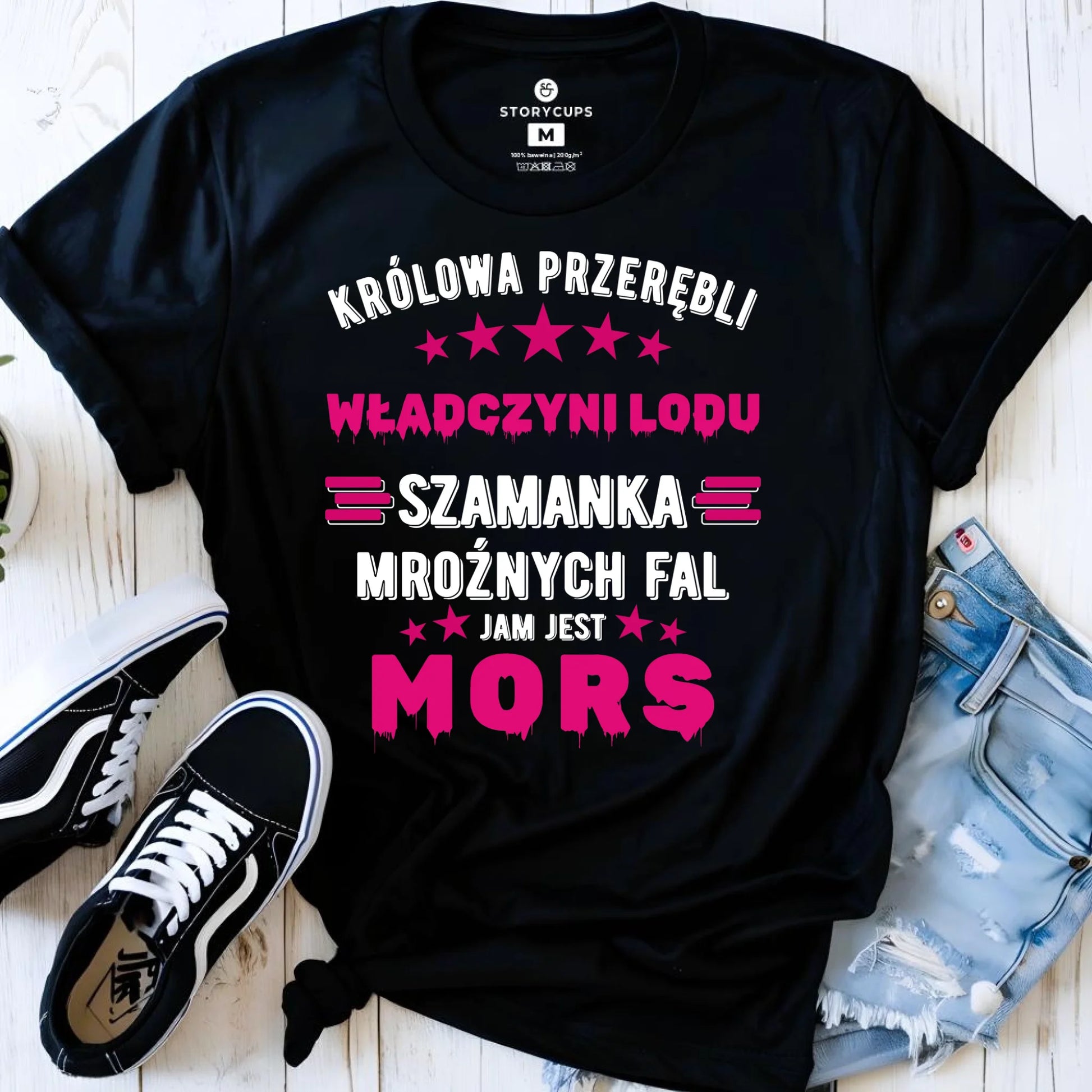 Koszulka damska - prezent dla morsa - Królowa przerębli Jam jest mors HM17 - StoryCups.pl