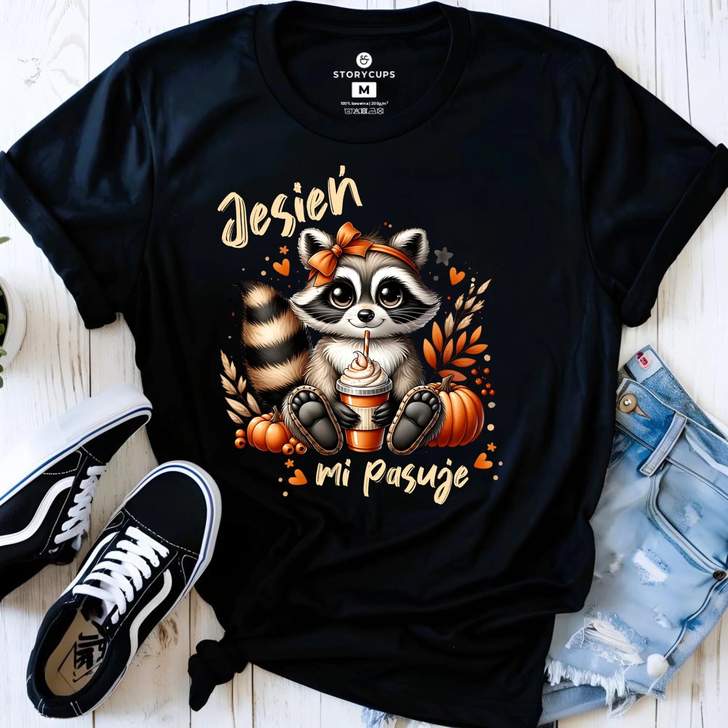 Koszulka damska jesienna - Jesień mi pasuje JS25 - StoryCups.pl