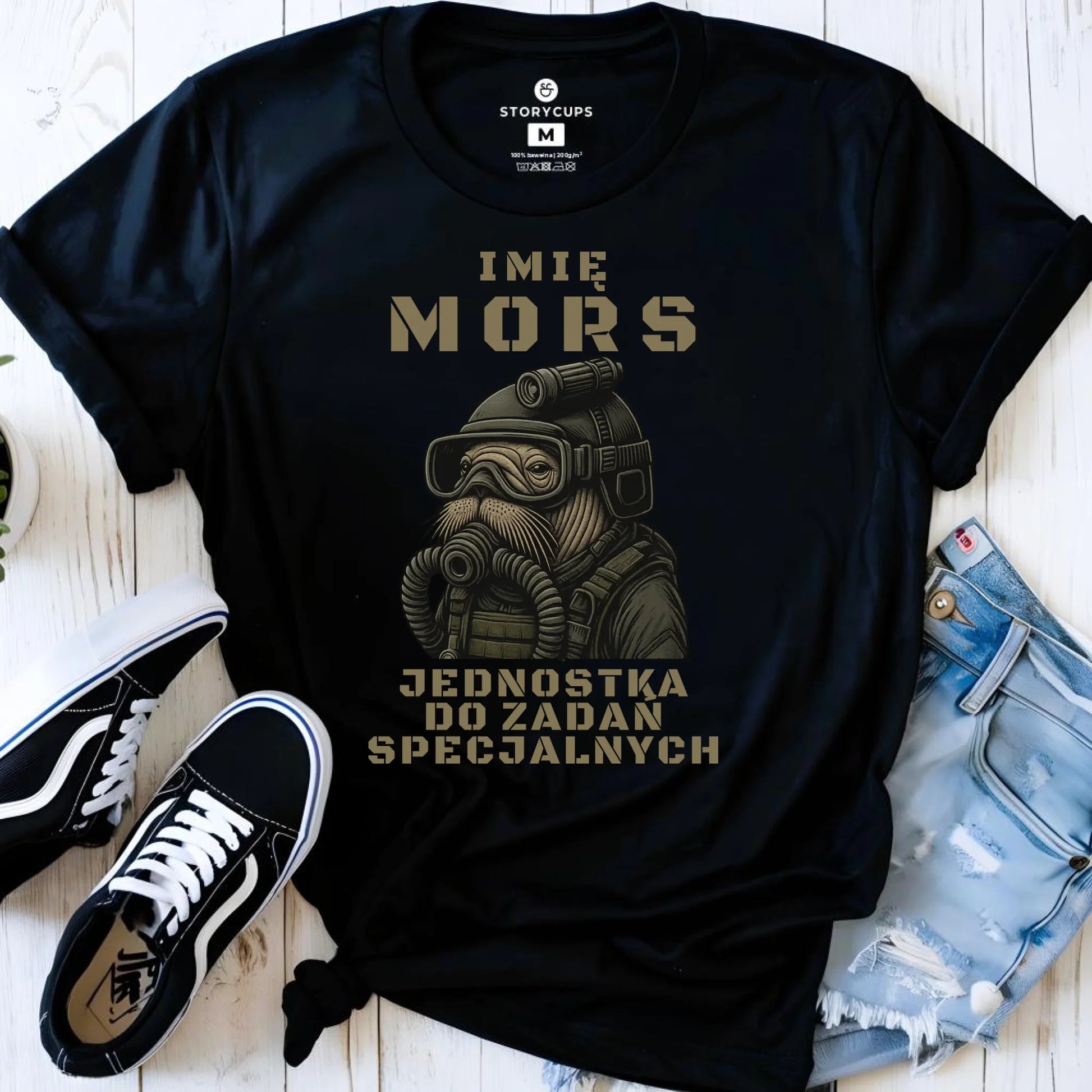 Koszulka damska - prezent dla morsa - Mors do zadań specjalnych - personalizowana HM07 - StoryCups.pl